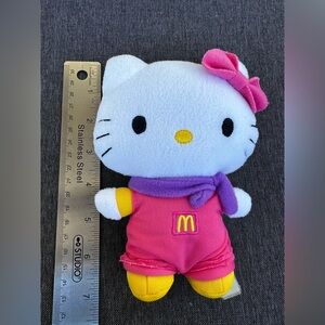 Vintage MacD Hello Kitty Plush with Pink and Yellow Outfit